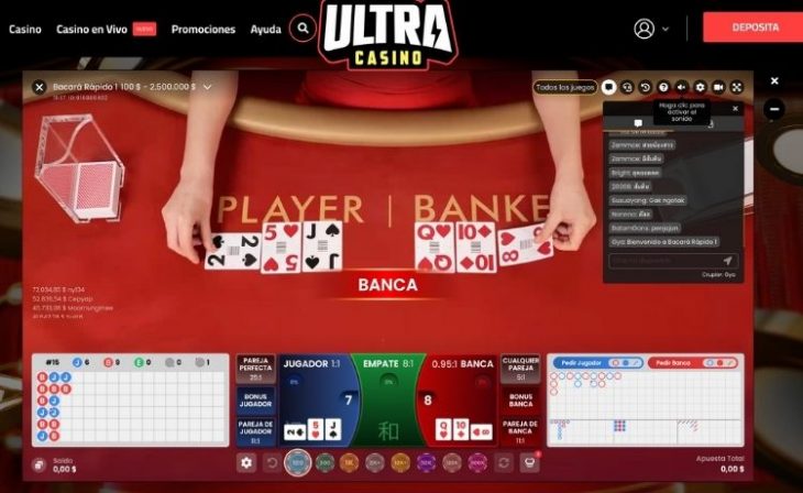 Bacara en vivo en Ultra casino