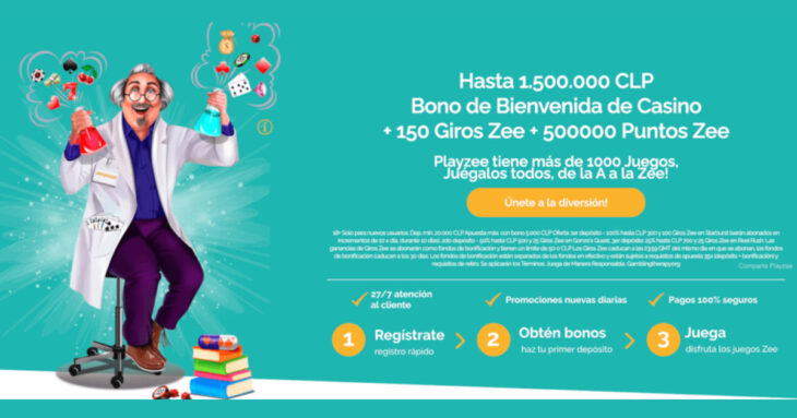 bono de bienvenida de Playzee casino Chile