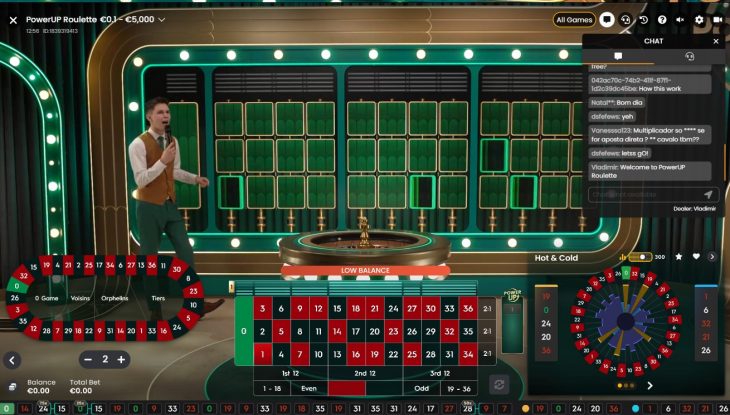 Ejemplo de un casino en vivo de roulette en LeoVegas