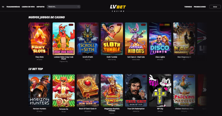 juegos de casino disponibles en LVBet en Chile
